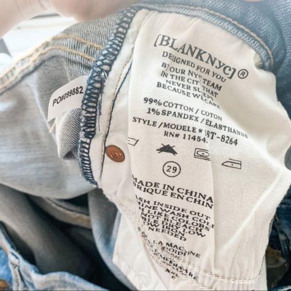 NWT! BLANKNYC Lace Up Light Wash Denim Shorts, 29 - Picture 7 of 7